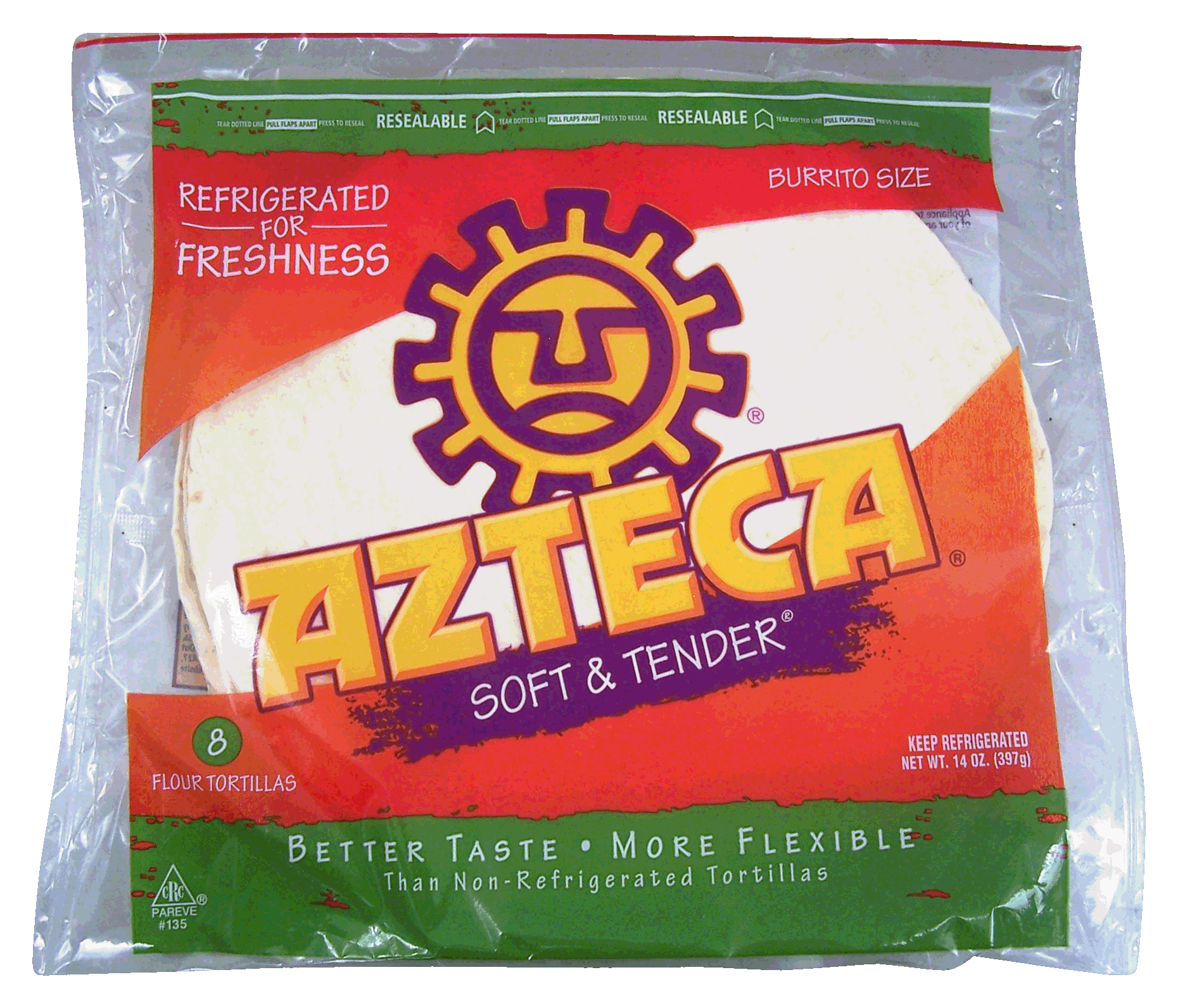 Azteca  8 flour tortillas, burrito size Full-Size Picture